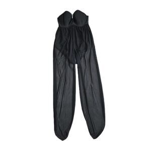 Curvy Kate Wrapsody Bandeau Swimsuit Black Size 32DD Mesh Coverup Beach CS005600